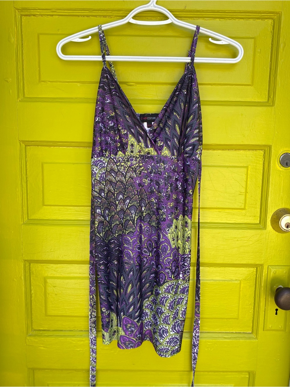Y2K Purple Patterned Dress
